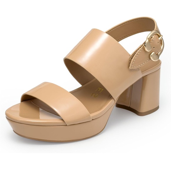 New In Box- Aerosoles Women’s Camera Platform Sandal - Size 6.5 (Beige Bisque) - Picture 7 of 10